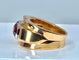 Bague Bague en or jaune 18 carats et platine sertie d’une pierre rouge , vers 1940 58 Facettes AB392