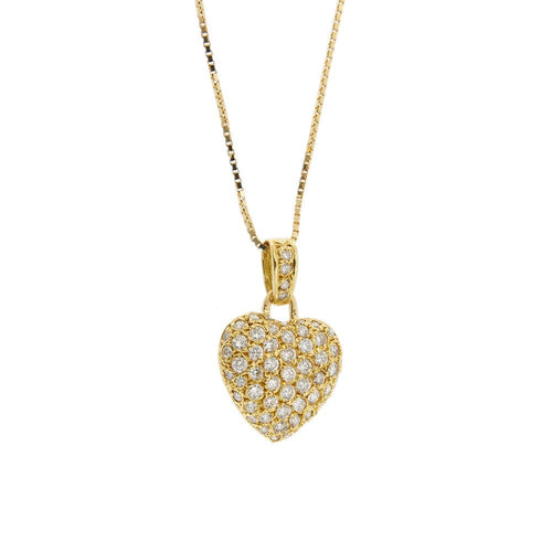 Collier Collier avec pendentif coeur et diamants 58 Facettes 32739