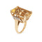 Bague 54 Bague cocktail vintage élégante en citrine et diamant (vers les années 1960 à 1970) fabriquée en or jaune 14 carats. 58 Facettes G13926