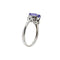 Bague 51 Bague en or blanc avec tanzanite et diamants 58 Facettes 38890