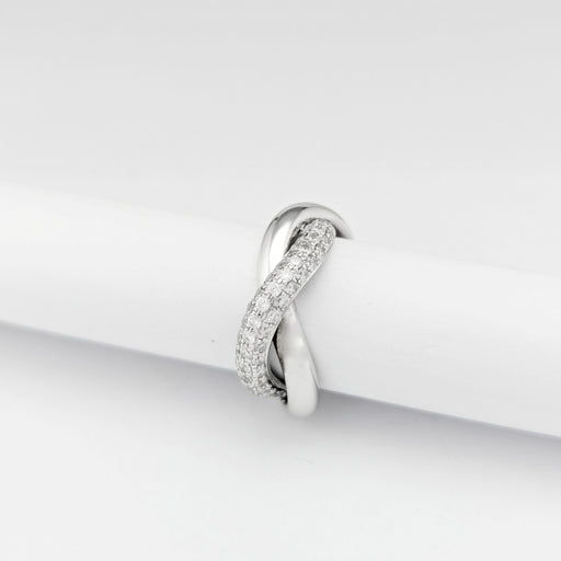 Bague 48 Bague Poiray « Tresse » en or blanc et diamants 58 Facettes 32675