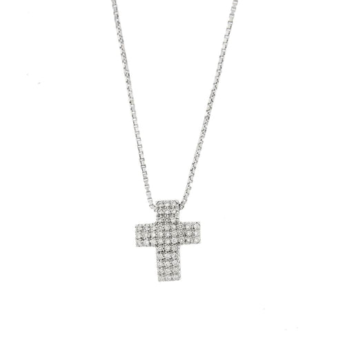 Collier Collier avec croix et diamants 58 Facettes 29901