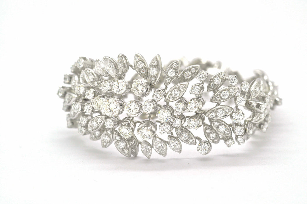 Bracelet Bracciale oro bianco con diamanti Ct 6,30 58 Facettes