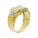 Bague 63.5 Bague en or jaune avec détails en or blanc et diamants 58 Facettes G3607