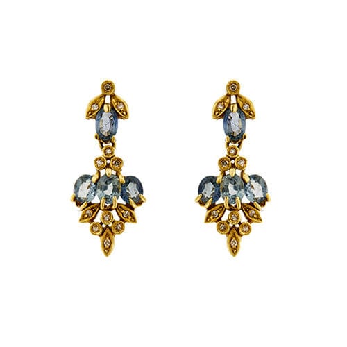 Boucles d'oreilles Boucles d'oreilles diamant et saphir 58 Facettes 37417