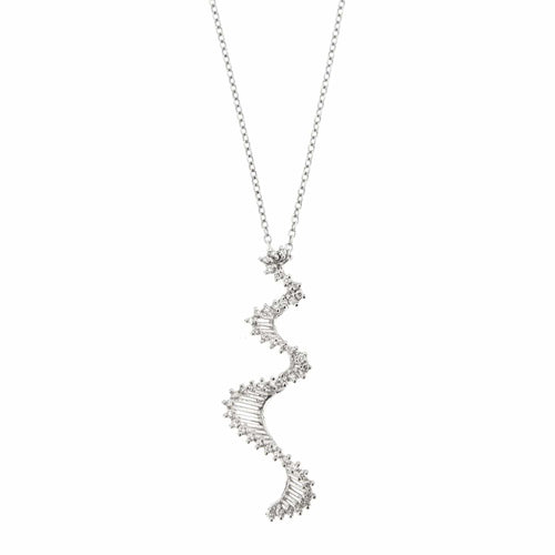 Collier Collier pendentif Vague diamants 58 Facettes 25928
