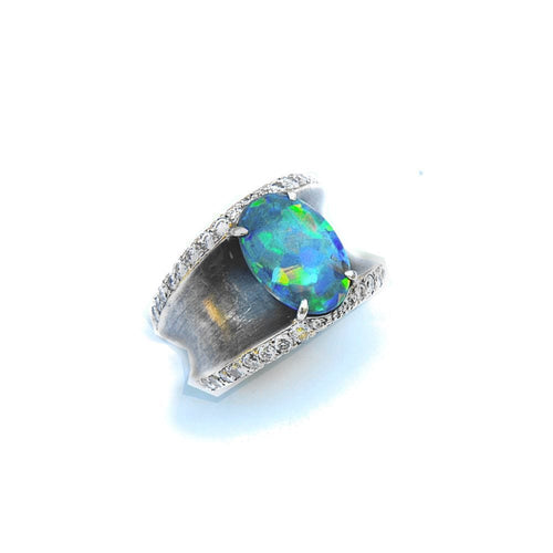 Bague 51 Lorenz Baümer - Bague opale - Création des années 1990–2000 58 Facettes 189