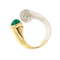 Bague 56 Bague ouverte émeraude diamants 58 Facettes 28269