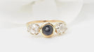 Bague 51 Bague or jaune, cabochon saphir, diamants 58 Facettes 32794