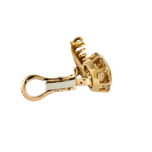 Boucles d'oreilles BOUCLES D'OREILLES VINTAGE OR ET CITRINE. 58 Facettes BO/240018/