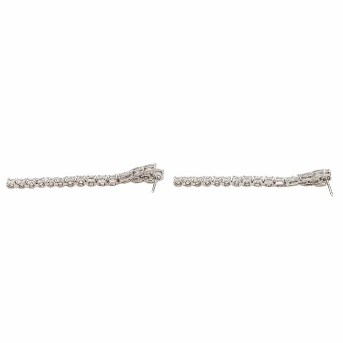 White Gold Diamond Dangle Earrings