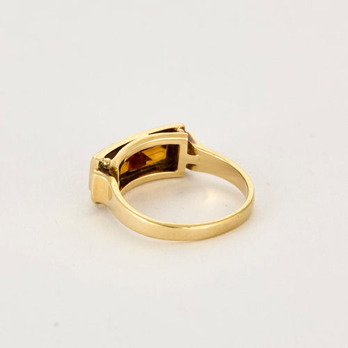 Bague 54 Bague or jaune et citrine 58 Facettes LOR3497