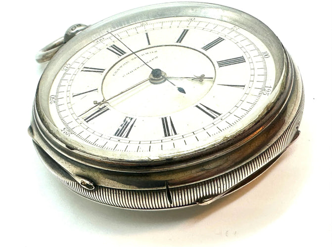 Montre Chronomètre de poche anglais de prestige – S. Lichtenstein Manchester 58 Facettes