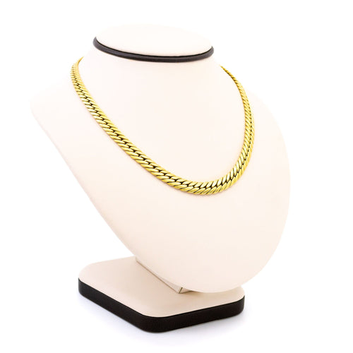 Collier Collier à maillons gourmette en or jaune 18 carats 58 Facettes D393BBE13153441694EB801848C96BF9