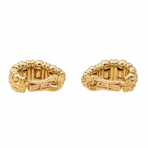 Boucles d'oreilles Boucheron Boucles d'oreilles Boules croisées Or jaune 58 Facettes 3704294CN