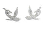 Boucles d'oreilles Boucles d'oreilles vintage Birds of Paradise, vers 1950 – Élégance joyeuse en diamants et platine 58 Facettes 25181-0294