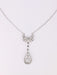 Collier Collier noeud Belle Epoque or blanc diamant poire taille ancienne 58 Facettes J542