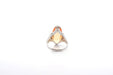 Bague 53 Bague platine, topaze 7,60cts, diamants 58 Facettes 25649A-26069