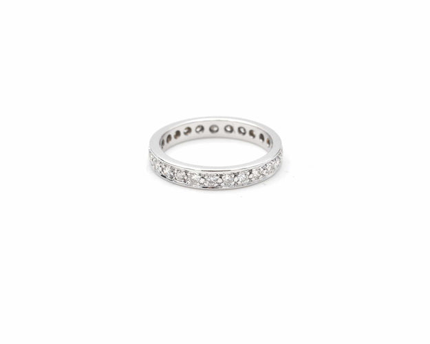Bague Bague éternité en or blanc avec diamants 0,75 ct 58 Facettes