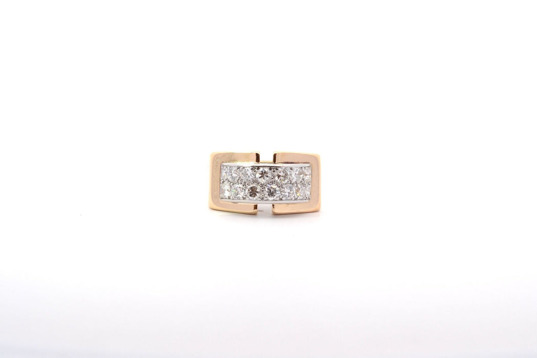 Bague Bague vintage diamants en or 18k 58 Facettes 26372