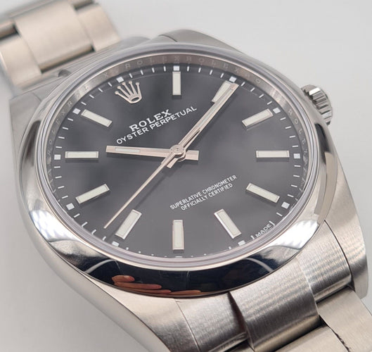 Montre Rolex - Montre Oyster Perpetual 39 Black 58 Facettes 114300-2-1