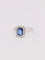 Bague 62 Bague vintage pierre bleue entourage diamants 58 Facettes J525