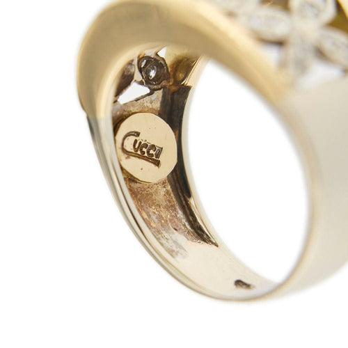 Bague 58 Bague ajourée émeraude et diamants 58 Facettes 36072