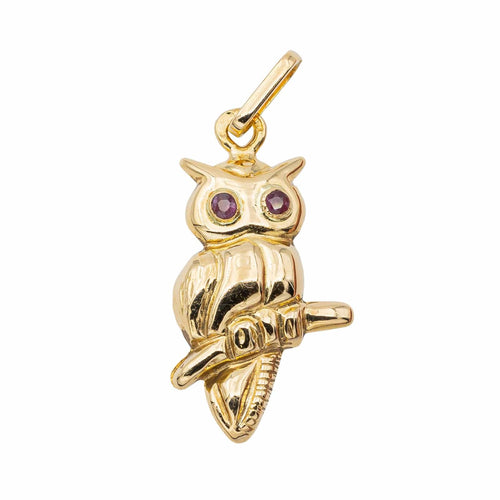 Pendentif Pendentif Hibou Or jaune Rubis 58 Facettes 3260662CN