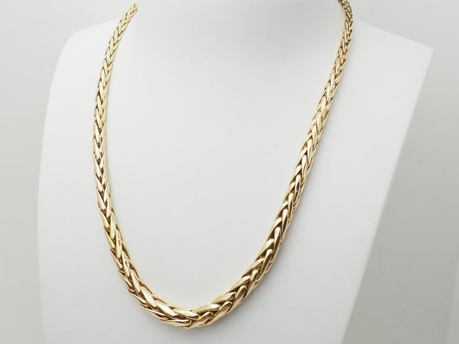 Collier Collier maille palmier en or jaune 58 Facettes 33252