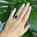 Bague Bague pompadour platine saphir verneuil et diamants 58 Facettes 85