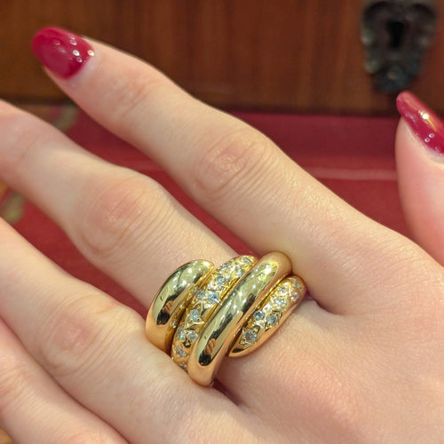 Bague Bague Chaumet « Tango » en or jaune 18 carats et diamant 58 Facettes 32617