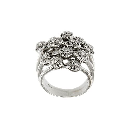 Bague Bague bouquet en or blanc avec diamants 58 Facettes 37456