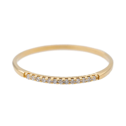 Bague 54 Bague Demi alliance Or jaune Diamant 58 Facettes 3198761CN