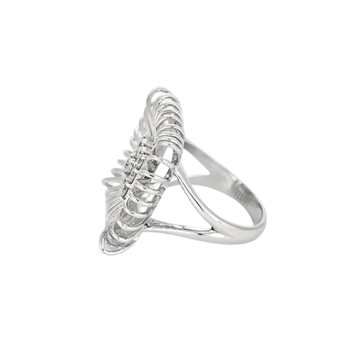 Bague 51 BAGUE VINTAGE OR BLANC ET DIAMANTS 58 Facettes BO/240041