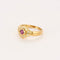 Bague 54 Bague or jaune, rubis et diamants 58 Facettes PER00663