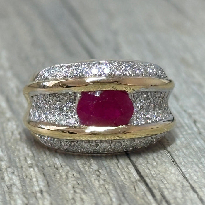 Bague 54 Bague rubis diamants 58 Facettes 329