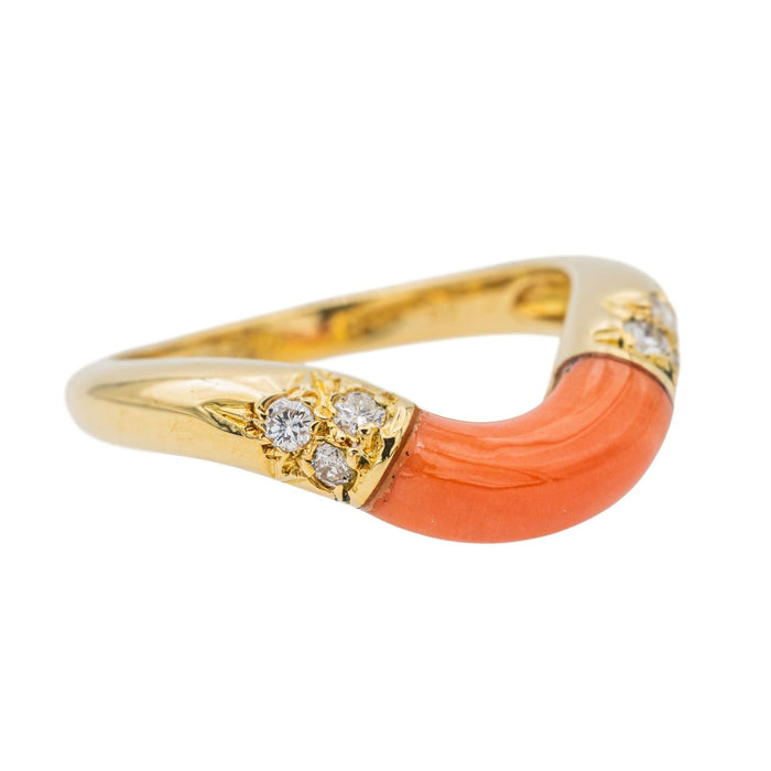 Cartier Anillo Coral Oro Amarillo