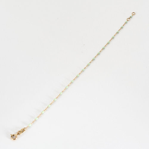 Bracelet GIGI Clozeau - Classique Gigi - Bracelet en or jaune et résine de couleur vert d'eau 58 Facettes BRI0094X4