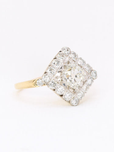 Bague 53 Bague losange diamant taille ancienne 1,07 carat 58 Facettes 1163.9