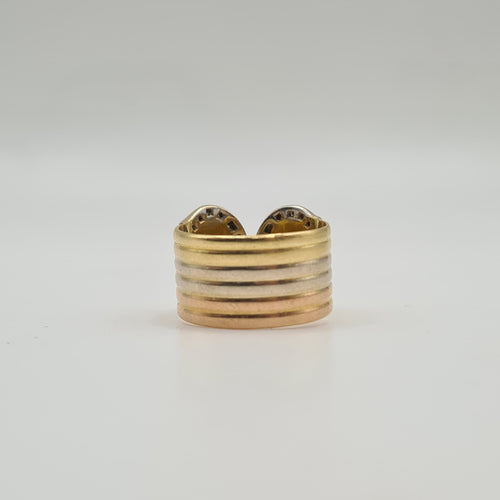 Bague 48.5 Cartier - Bague 3 ors 18 carats sertie de diamants 58 Facettes