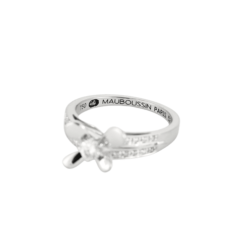 Bague 52 BAGUE MAUBOUSSIN OR BLANC ET DIAMANTS 58 Facettes BO/240034