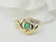 Bague 52.5 Bague vintage en or jaune, émeraude et diamants 58 Facettes 33274