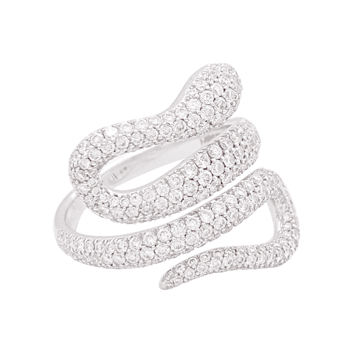 Messika-ring "Snake“wit goud, diamanten.