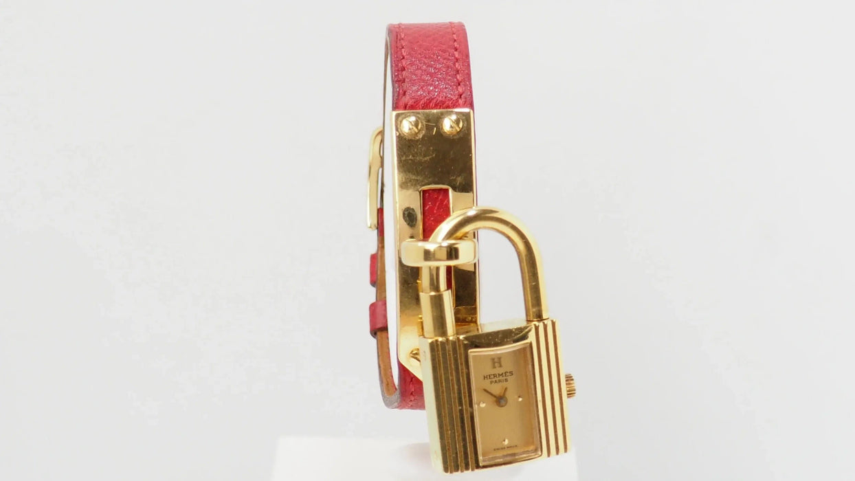 Montre HERMES - Montre Kelly-Cadenas en plaqué or 58 Facettes 32915