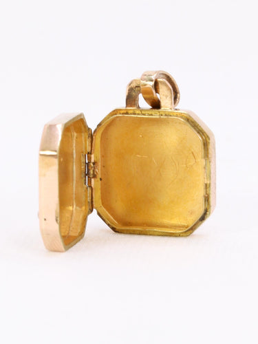 Pendentif Pendentif Art Nouveau porte photo or rose perles fines 58 Facettes 1140.2