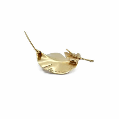 Broche HERMES - Broche Plume 58 Facettes REF23126CF