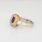 Bague 53 Bague à bascule en or blanc avec tourmaline rose et saphir jaune 58 Facettes G13586