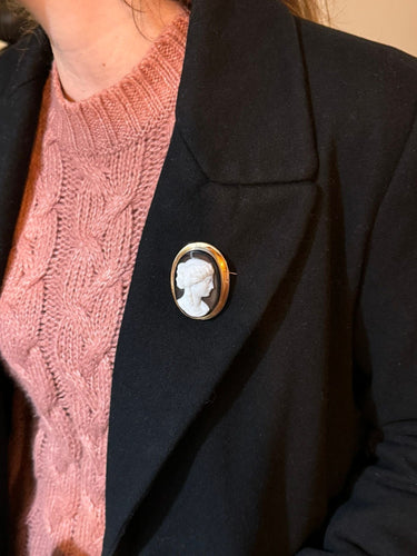 Broche Broche camée or rose et agate 58 Facettes