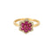 Bague 61 Bague or jaune, rubis et diamants 58 Facettes GU253