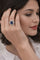 Bague Bague de haute joaillerie en platine avec saphir bleu et diamants 58 Facettes 50369